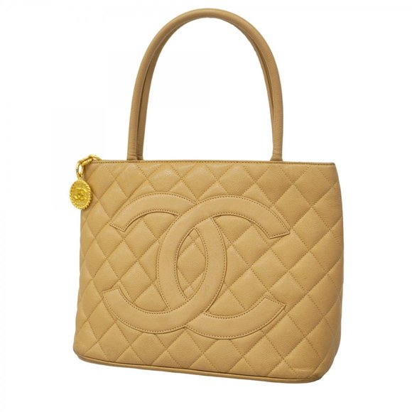 CHANEL Cream Caviar Leather Tote Bag - Picture 1 of 13